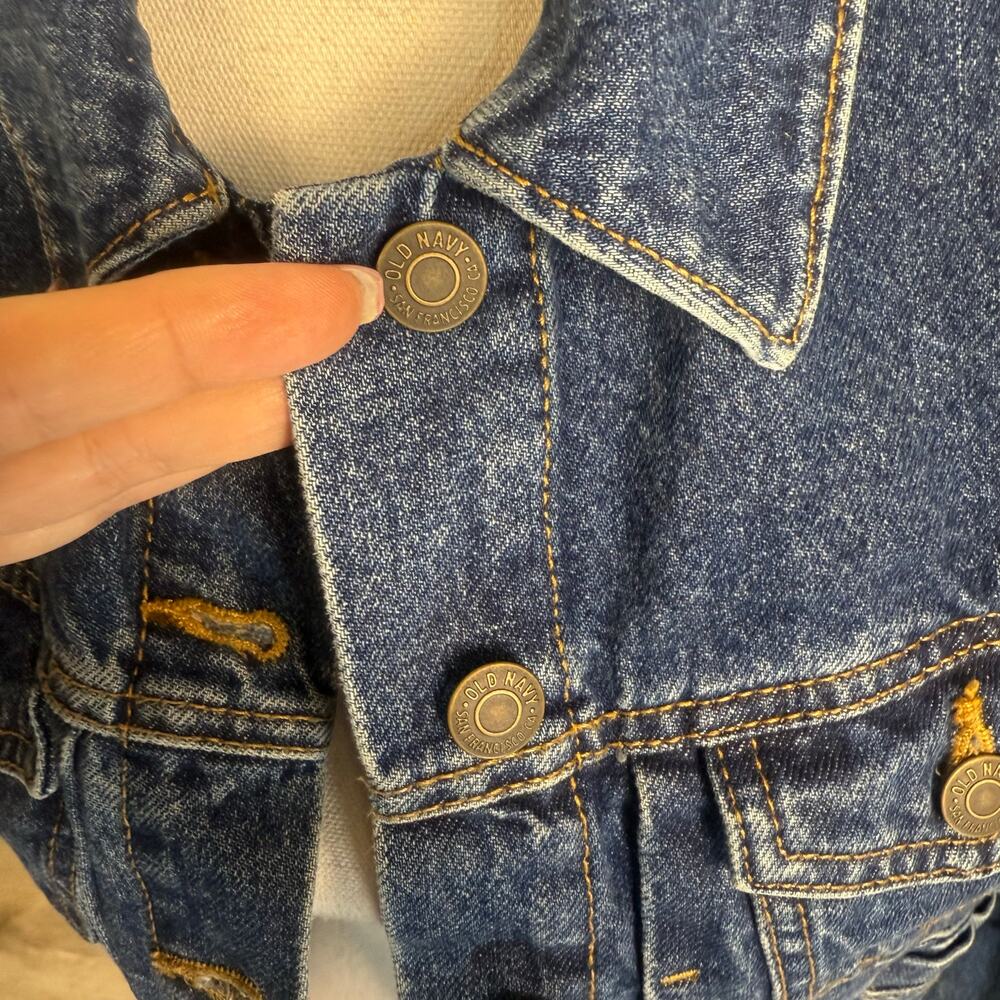Old Navy Women's Size XS Denim Cropped Button Up Jacket #3280 - Picture 7 of 10